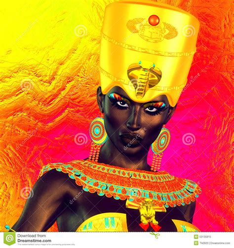 Black Egyptian Princess In Our Modern Digital Art Style