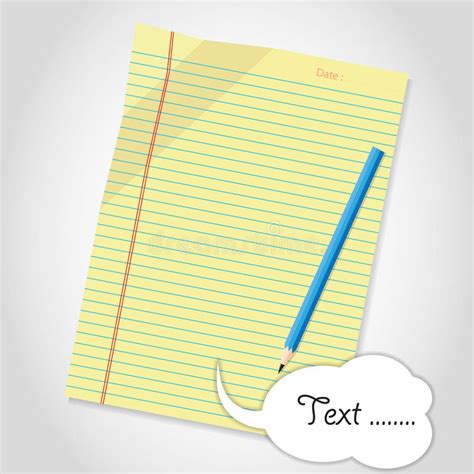 blank paper sheet stock vector illustration  message