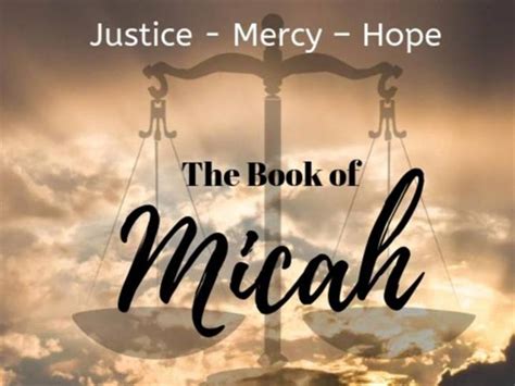 Book Of Micah Lesson Plan