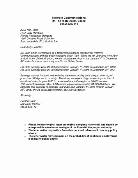 proof  income letter sample  proof   letter  employer