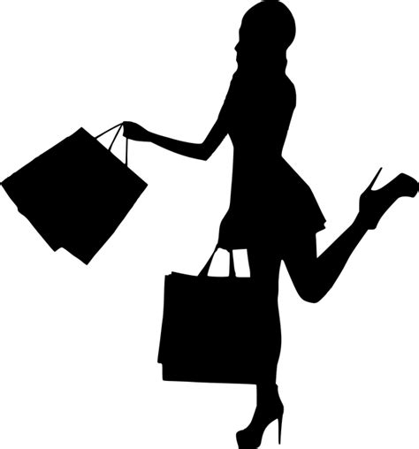 Imagen Gratis En Pixabay Silueta Mujer Compras Bolsa En 2020