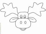 Moose Outline Colouring Library Coloringhome sketch template