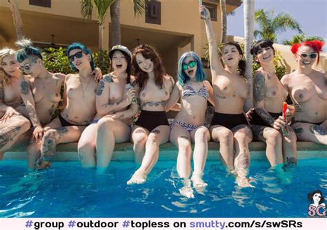 Group Outdoor Topless Pool Suicidegirl Suicidegirls