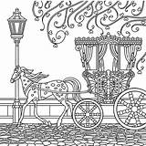 Coloring Carriage Horse Pages Wagon Color Printable Apps Getcolorings Choose Board Template sketch template