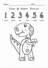 Color Numbers Sheets Activity Printable Fun Number Dino Activityshelter Worksheets Halloween Via Wordpress sketch template