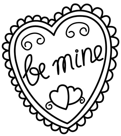 cute valentine heart coloring page  printable coloring pages  kids