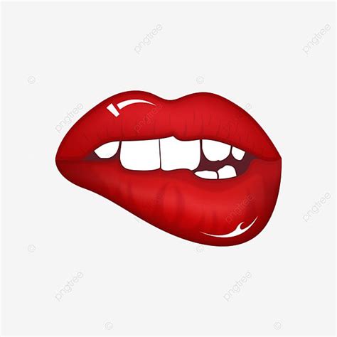 Vektor Bibir Merah Perempuan Bibir Clipart Modern Kreatif Png Dan