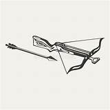 Kruisboog Illustratie Ballesta Crossbow Broadhead Arrows sketch template
