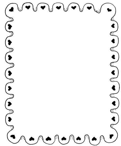 printable heart borders clipart