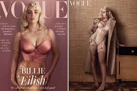 billie eilish poses for vogue and shows off her curves in stunning new