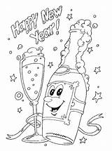 Coloring Year Pages Happy Years Eve Kids Party Printable Drawing Sketch Drawings Coloirng Christmas Draw Adult Holidays Colouring Color Clipart sketch template