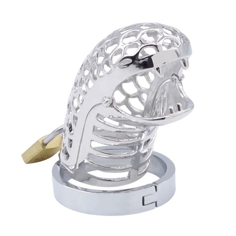 domi top quality stainless steel cobra cock cage male chastity device
