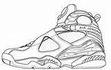 Jordan Coloring Pages Nike Air Drawing Michael Sneaker Lebron Jordans Shoe Logo Shoes Outline Dibujo Iverson Color Allen Sketches James sketch template