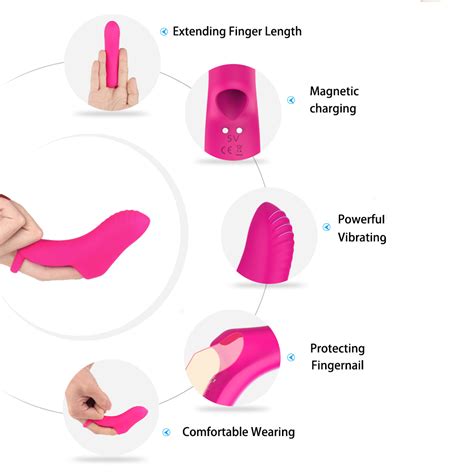 Lady G Spot Soft Silicone Finger Sleeve Shape Vibrator Vibrant Sex Toy