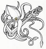 Octopus Anchor Drawing Tattoo Drawings Tattoos Eyed Yellow Deviantart Cool Choose Board Tattooimages Biz Kraken Traditional Getdrawings sketch template