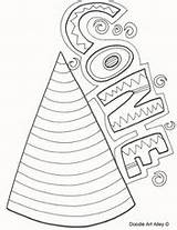 Doodles Cone sketch template