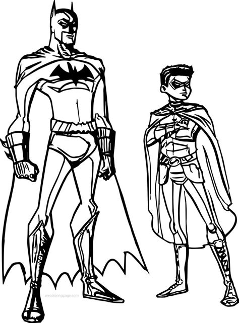 cool batman  robin ready coloring page boys coloring pages guy
