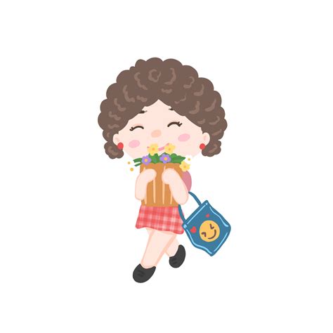 Cute Woman Holding Bag 10864434 Png