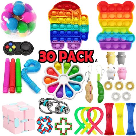 30 Pack Fidget Toy Set Pop It Sensory Toy För Vuxna And Barn Themobilestore