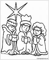 Coloring Wise Men Christmas Pages Three Bible Heroes Great Printable King Holidays Netart Color sketch template