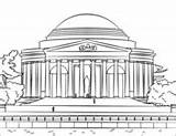 Jefferson Memorial Template Coloring sketch template