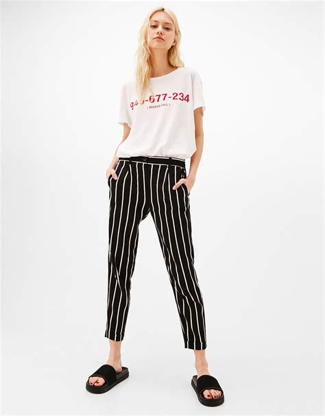 tailored joggers  pleats discover     items  bershka   products
