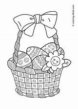 Easter Coloring Pages Eggs Colouring Kids Bonnet Template Prinables Paques Bunny Egg Drawings Spring 4kids Panier Oeuf sketch template