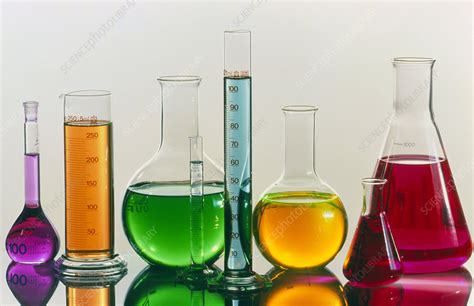 assorted laboratory glassware stock image t875 0561 science