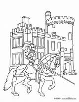 Coloring Pages Knight Castle Front Medieval Knights Print Online Color Hellokids Kids Drawing Times Crafts Manor Party Castles Printable Historical sketch template