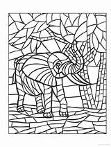 Sheets Adult Mosaics Pencils sketch template
