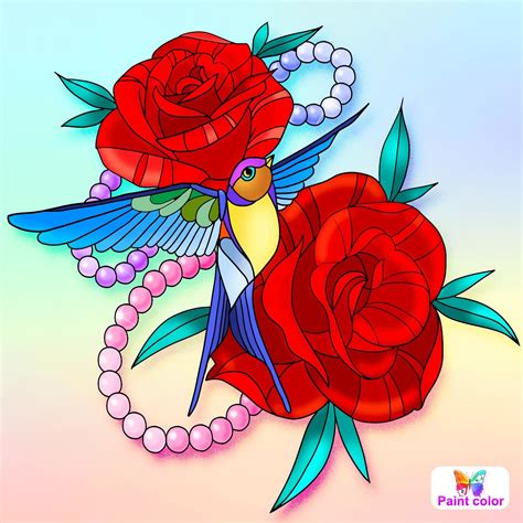 paint color coloring book app illustration art painting drawing
