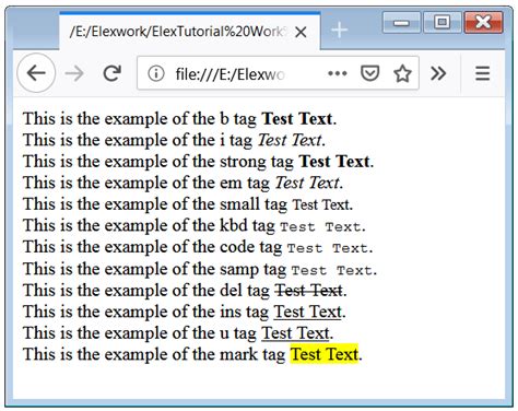 html text formatting html formatting tags
