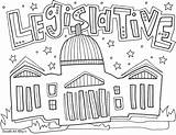 Coloring Pages Legislative Branch Branches Government Template Sketch sketch template