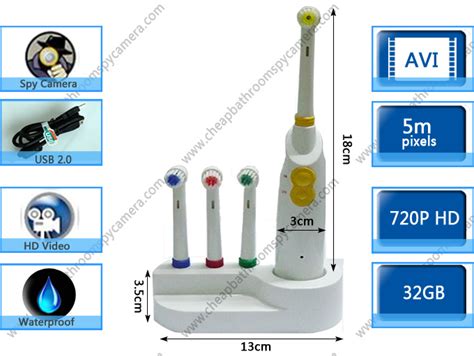 Toothbrush Bathroom Spy Cams Waterproof Hd Pinhole Camera