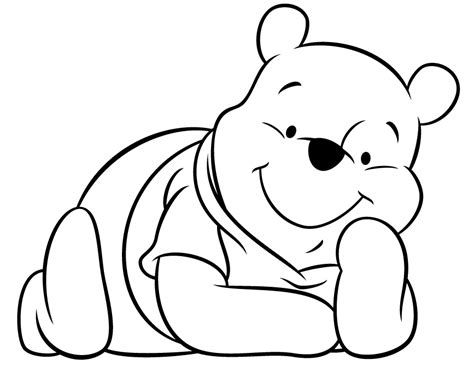 pooh bear color pages coloring home