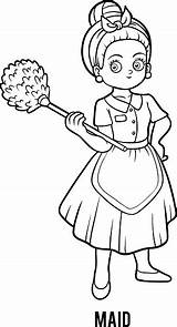 Maid Housekeeping sketch template