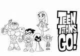 Titans Teen Coloring Pages Go Cyborg Beast Boy Raven Starfire Robin Characters Color Print Printable sketch template
