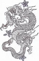 Dragon Chinese Tattoo Japanese Drawing Sketch Tattoos Drawings Designs Outline Vamp Sunshine Dragons Deviantart Lion Stencil Traditional Asian Draw Oriental sketch template