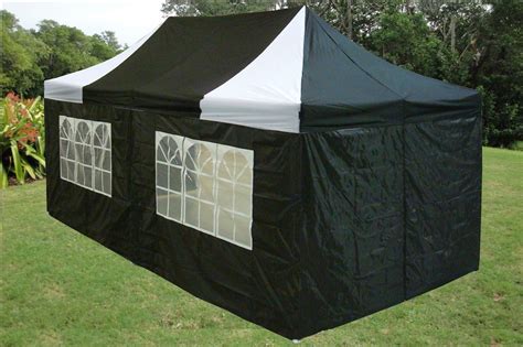delta canopy fblkwht   model black white pop  canopy party tent gazebo ez upgraded