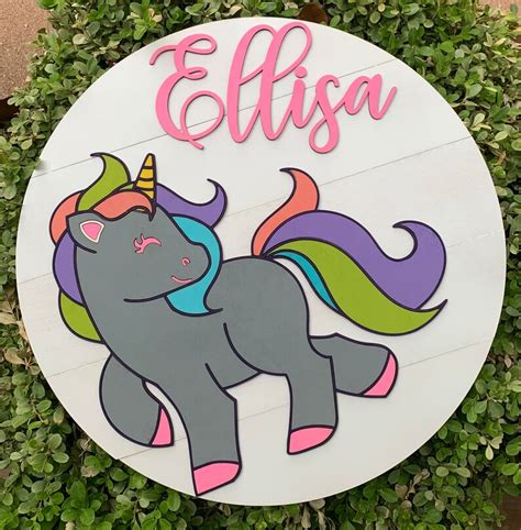 unicorn  sign    nursery room  etsy