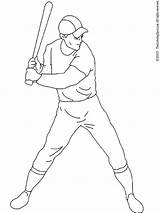 Baseball Player Coloring Pages Drawing Drawings Timeless Miracle Print Kids Paintingvalley sketch template