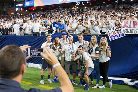 byu fans roar in arizona the daily universe