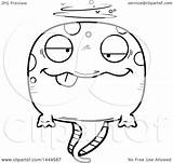 Tadpole Pollywog Lineart Drunk Character Illustration Cartoon Mascot Royalty Cory Thoman Graphic Clipart Vector 2021 sketch template