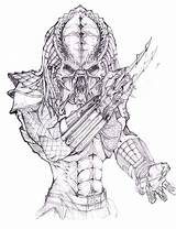 Xenomorph Depredador Tenrecs Predators Avp Tricot sketch template