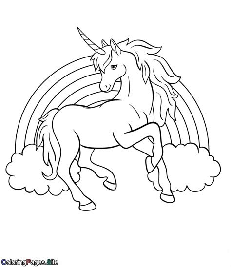 rainbow unicorn coloring page coloring pages