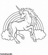 Unicorn Rainbow Coloring Pages Kids Drawing Printable Colouring Print Online Color Sheets Fairy Adult Visit Sheet Site Coloringpages Princess Board sketch template