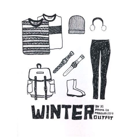outfit drawing fashion winter style girl woman
