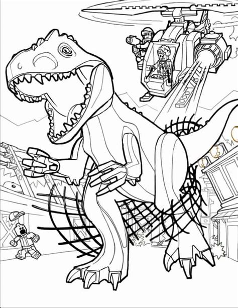 top lego jurassic world coloring pages