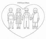 Coloring Pages Bible Lds Neighbor Clipart Kids Jesus Yourself Matthew God School Sunday Crafts Another Primary Thy Friends Activities Missionary sketch template