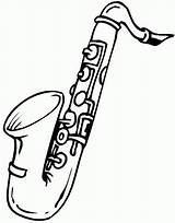Saxophone Jazz Instrumentos Musicales sketch template